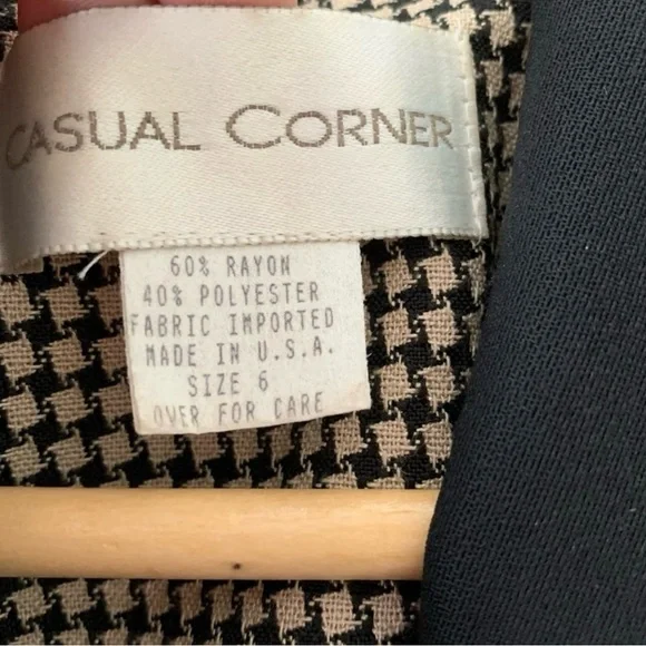 Casual Corner Black and White Checkered Blazer - Picture 5 of 6